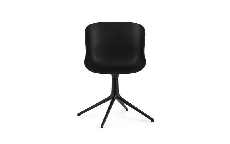 Normann Copenhagen Hyg Chair Swivel 4L Black Alu, Svart stol