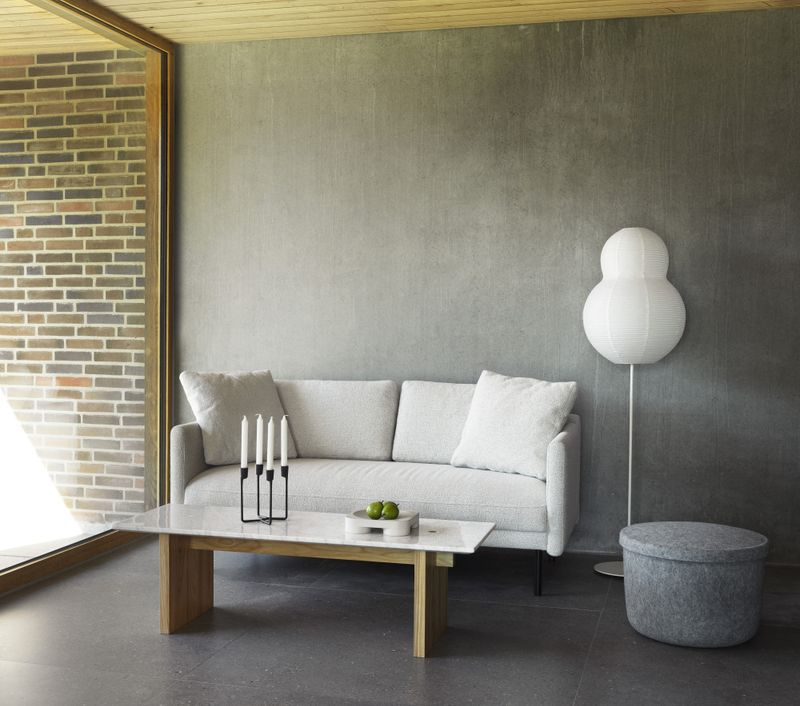 Normann Copenhagen Solid table white 130 Hvit stuebord salongbord