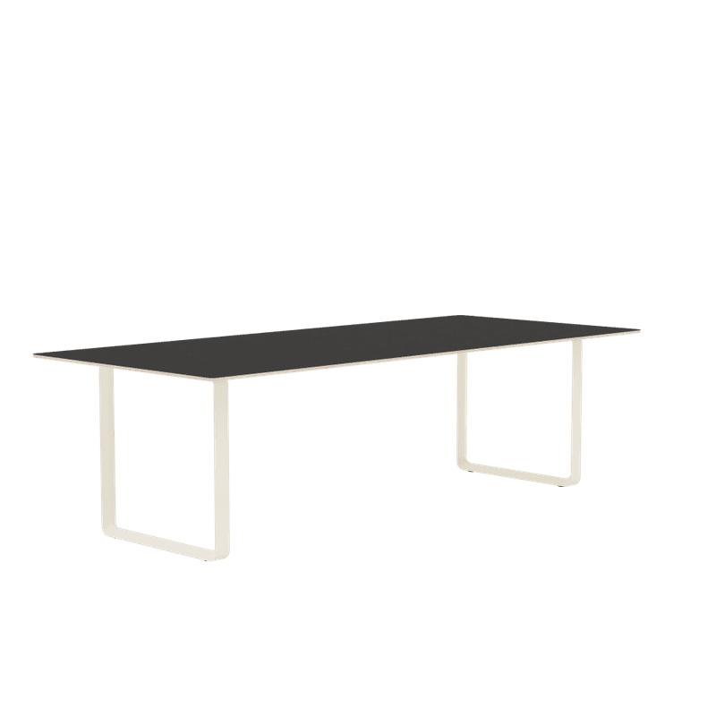 Muuto 70/70 table 255 cm Spisebord, Sand Base, Sandfargede ben