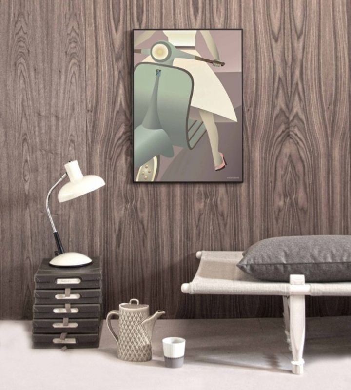 VisseVasse Vespa-girl 50x70