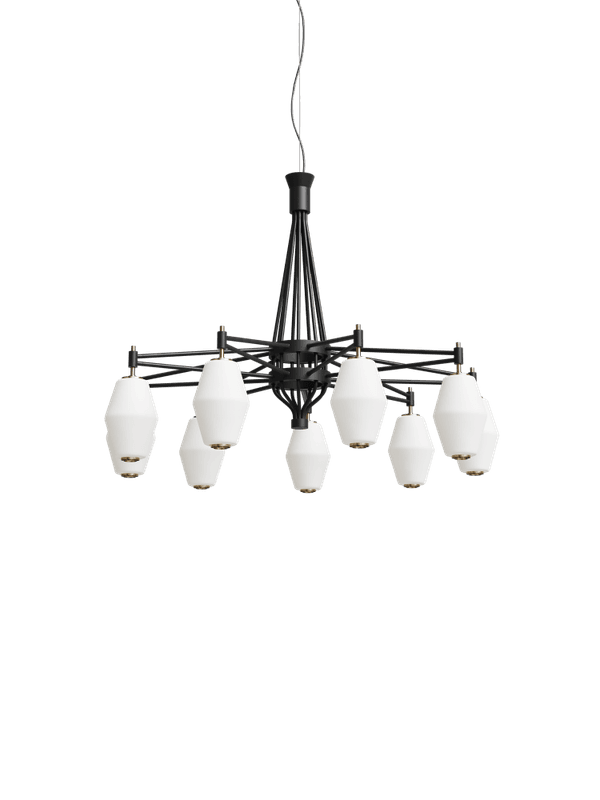 Northern Dahl chandelier Small Black Svart Taklampe Lysekrone