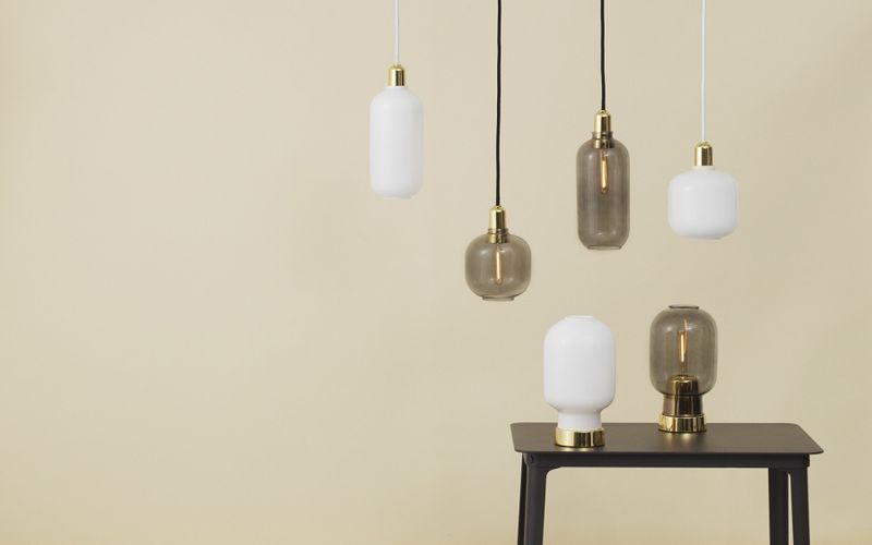 Normann Copenhagen Amp Lamp Large, Smoke Brass