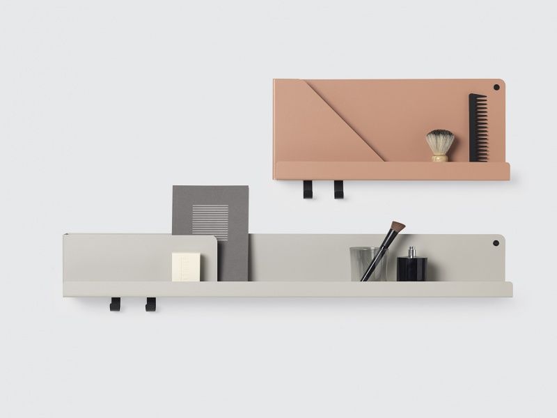 Muuto Folded Shelves Large Grey Hylle