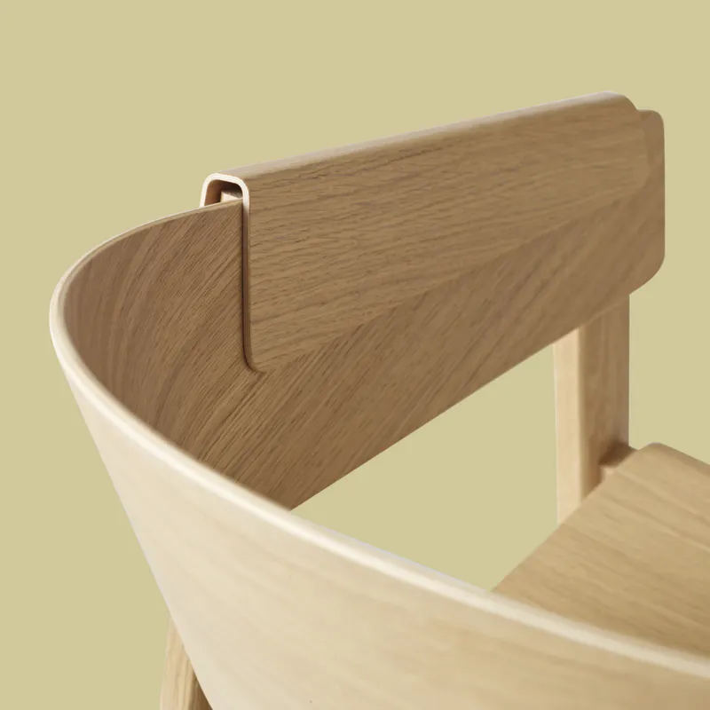 Muuto Cover Armchair Oak, Eik spisestol Stol