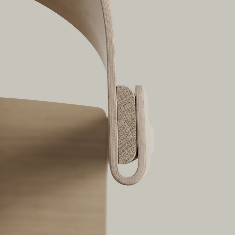 Muuto Cover Armchair Oak, Eik spisestol