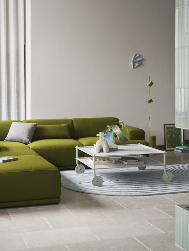  Muuto Flow Coffe Table Table  95 x 95 Grey, Grå utebord utemøbel