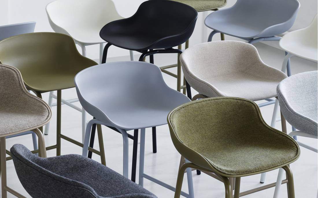 Normann Copenhagen Hyg Barstool Olive, Barkrakk