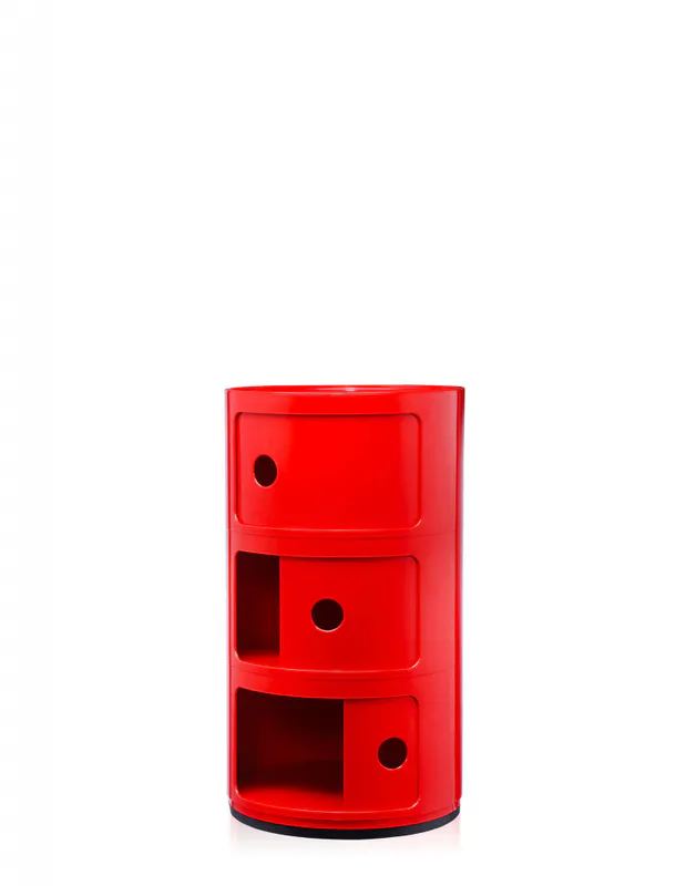 Kartell Componibili 3 skuffer Red, Rød Nattbord Bord