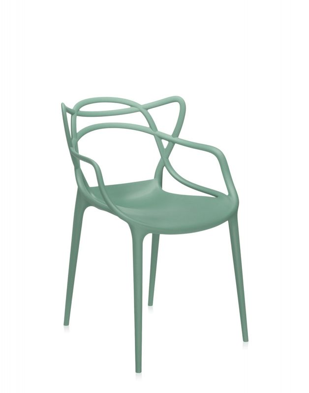 4 stk - Kartell Masters Dining Chair spisestol, Sage Green