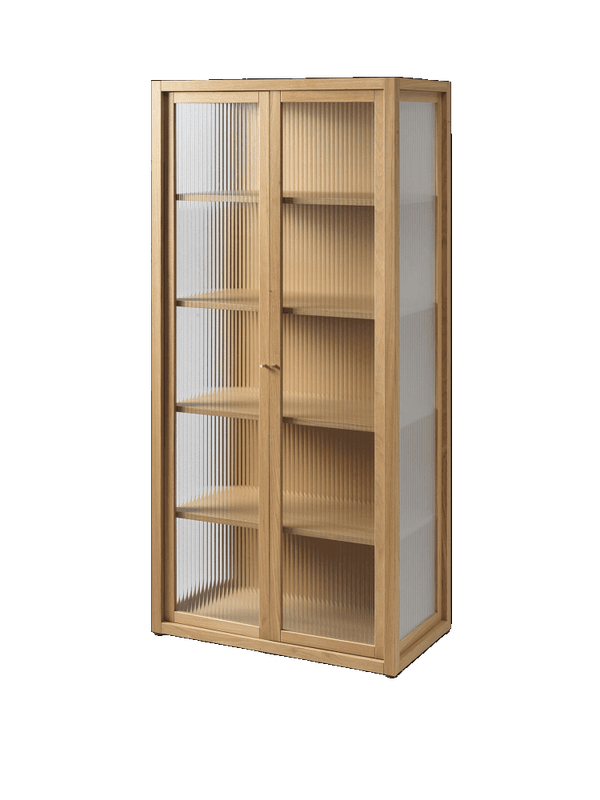 ferm Living Reed Vitrine 70 x 155 cm - Natural Oak Vitrineskap Eik