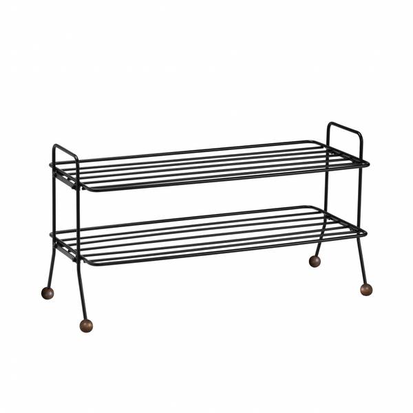 maze, Bill Shoe Shelf Black Dark Ash, Svart Skohylle