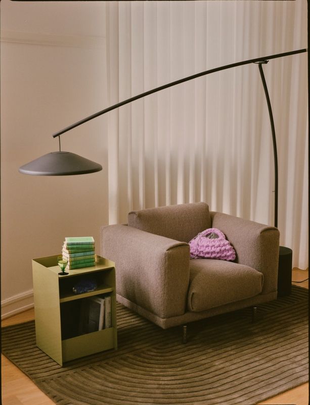 Muuto Rest Lounge Chair Hearth 6, Black Grå med svarte ben Loungestol stol