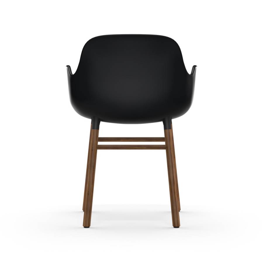 Normann Copenhagen Form Armchair Walnut Black, Svart spisestol