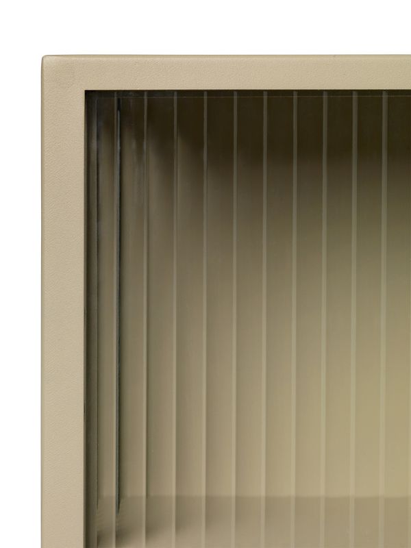 ferm Living Haze Wall Cabinet - Reeded Glass - Cashmere 35 x 60 veggskap