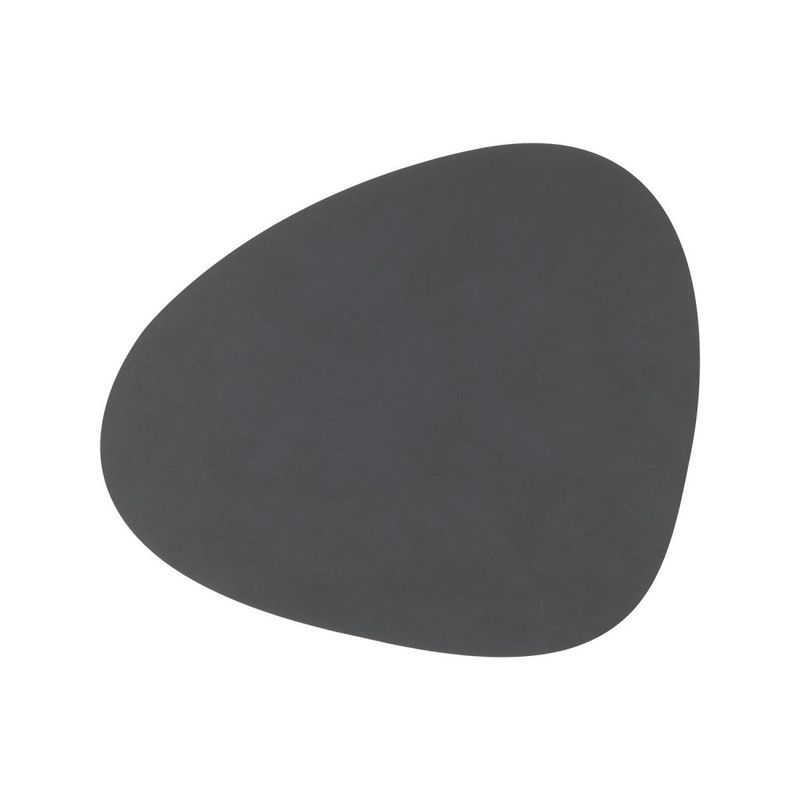 LindDNA Table Mat Curve L Nupo Anthracite 37 x 44 cm Spisebrikke Bordbrikke Antrasitt