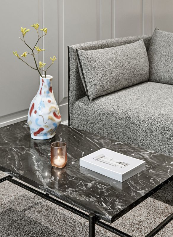 HAY Silhouette Olavi by Hay 03, 2 seter sofa, svarte ben