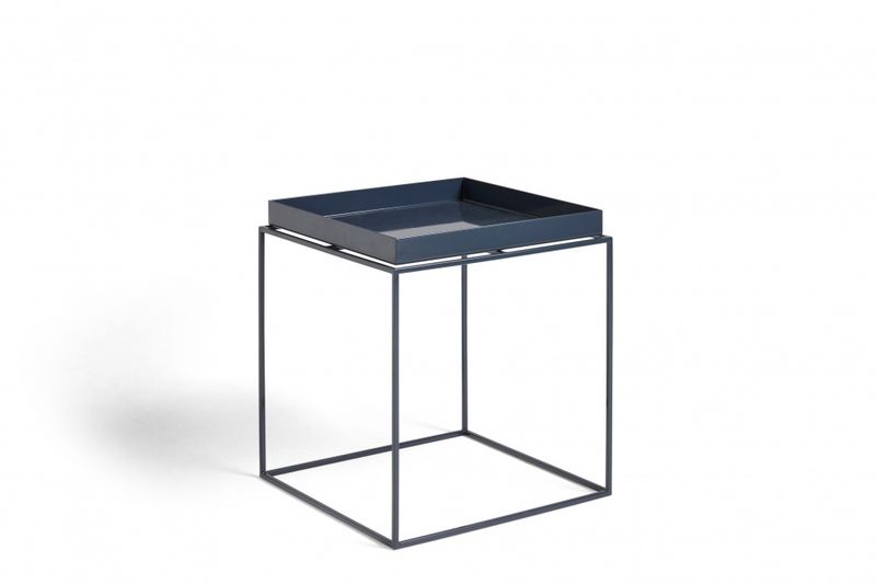 HAY  TRAY Table 40 x 40 Medium Deep Blue High Gloss Blå