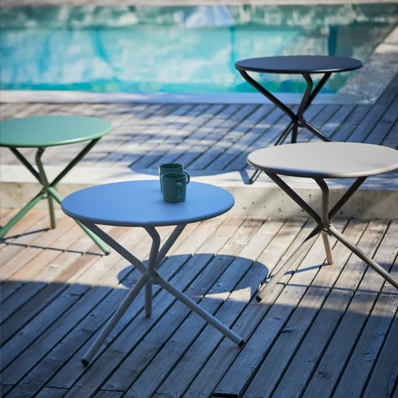 Fiam Tris Ø 55 cm Cafe Table utebord, Bord