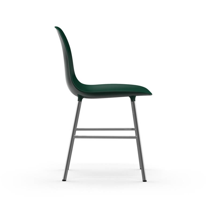 Normann Copenhagen Form Chair Chrome Green, Grønn Spisestol Stol