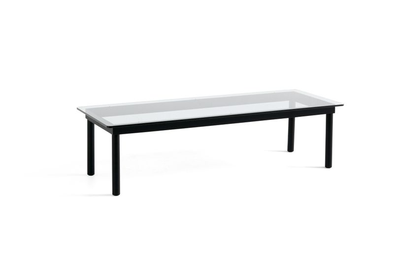 HAY Kofi 140 x 50 Clear Glass Black Oak Klart Glass Svart eik