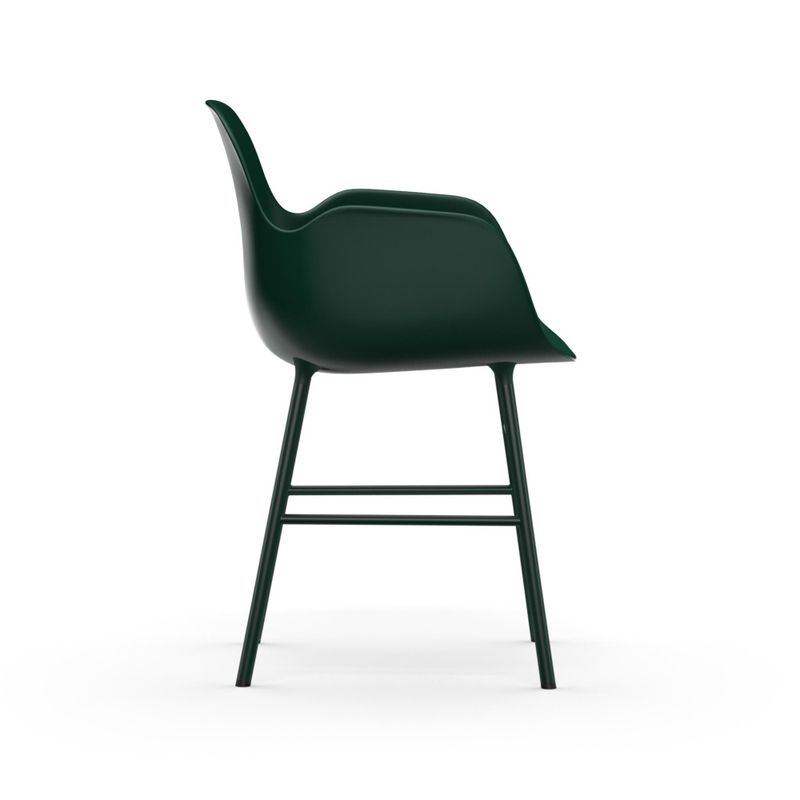 Normann Copenhagen Form Armchair Steel Green, Grønn Spisestol