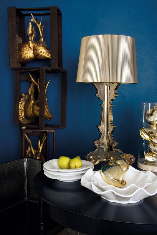 Kartell Bourgie Lampe, Blå bordlampe