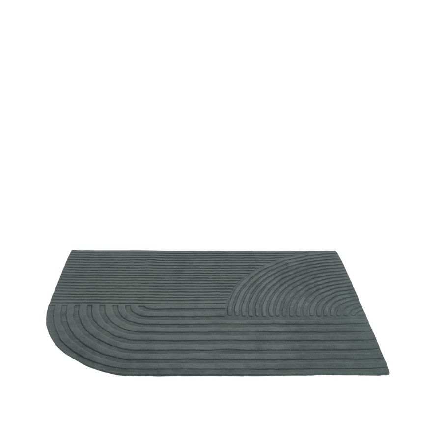 Muuto Relevo Rug 170 x 240 Dark Green teppe Mørke Grønn