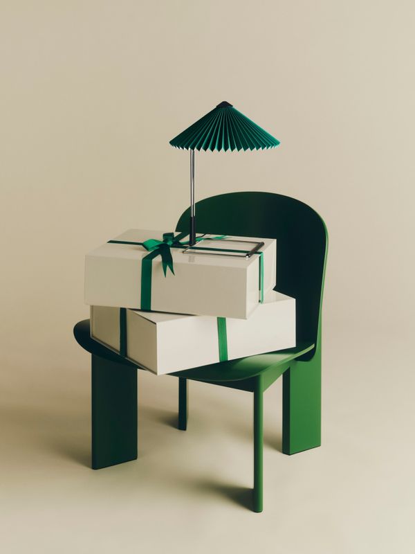 Hay Matin Table Lamp Polished brass base 300 Green Grønn bordlampe