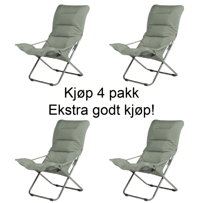 4 stk - Fiam Fiesta Soft solstol Sage Green Salvie Grønn