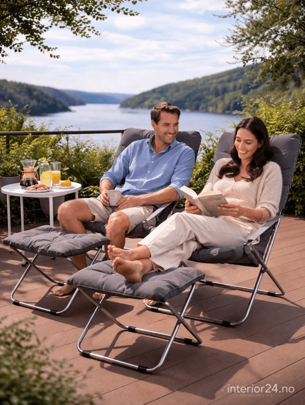 4 stk - Fiam Fiesta Soft solstol Black and White, Svart og Hvit