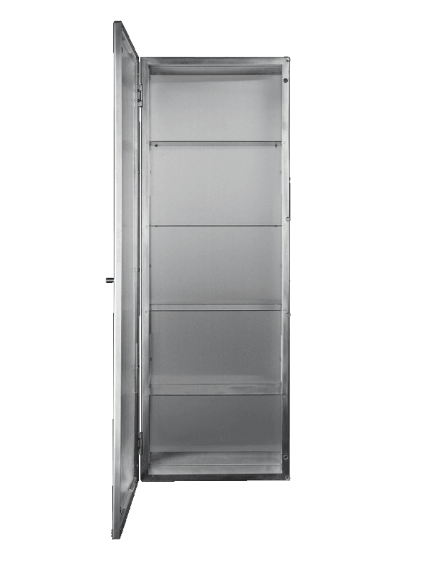 ferm Living Haze Wall Cabinet - 35 x 100 - Stainless Steel veggskap metall