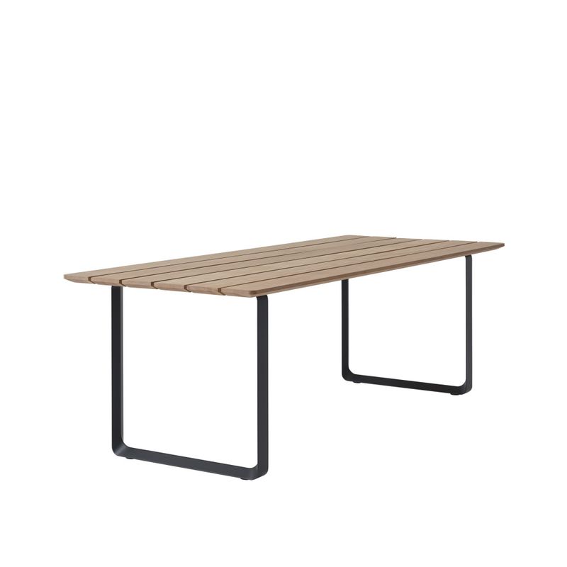 Muuto 70/70 Outdoor Table 225 cm Sapele Mahogany , Black Utebord