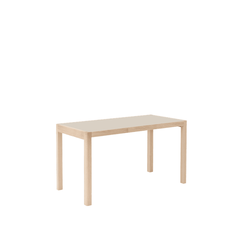 Muuto Workshop table Warm Grey Linoleum Oak 130 x 65 cm bord spisebord
