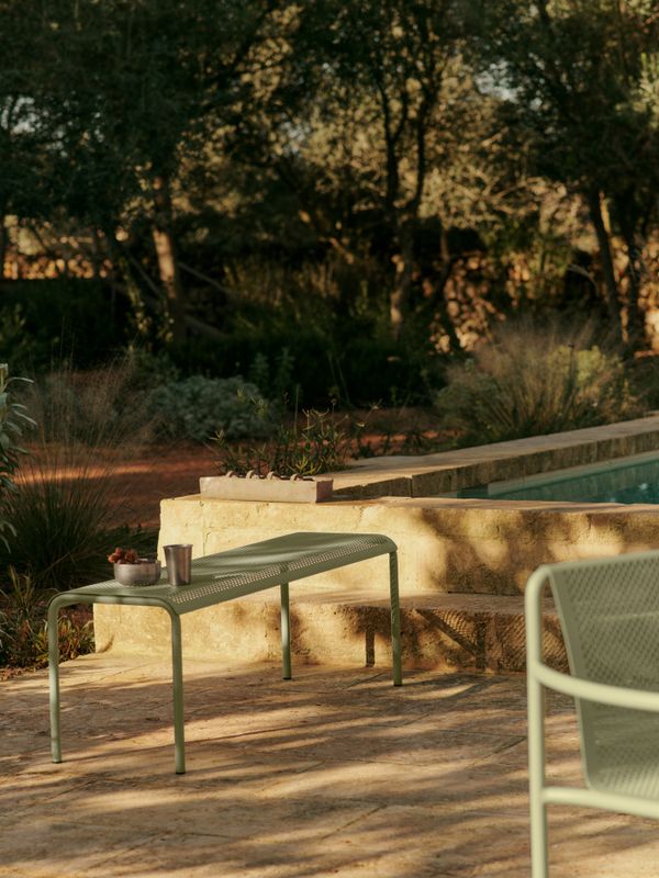 Ferm Living Dapple Bench 130 cm - Tea Green, Grønn Utebenk benk