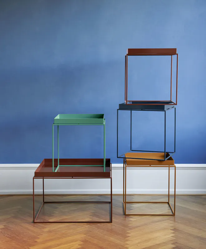 HAY TRAY Table 40 x 40 Medium Peppermint Green sidebord