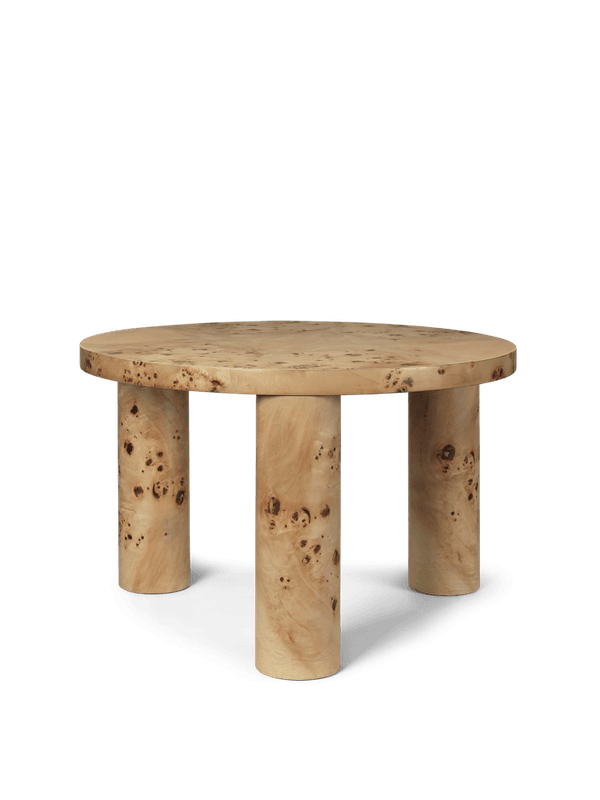 Ferm Living Post Coffee Table, Small Poplar Burl  Salongbord