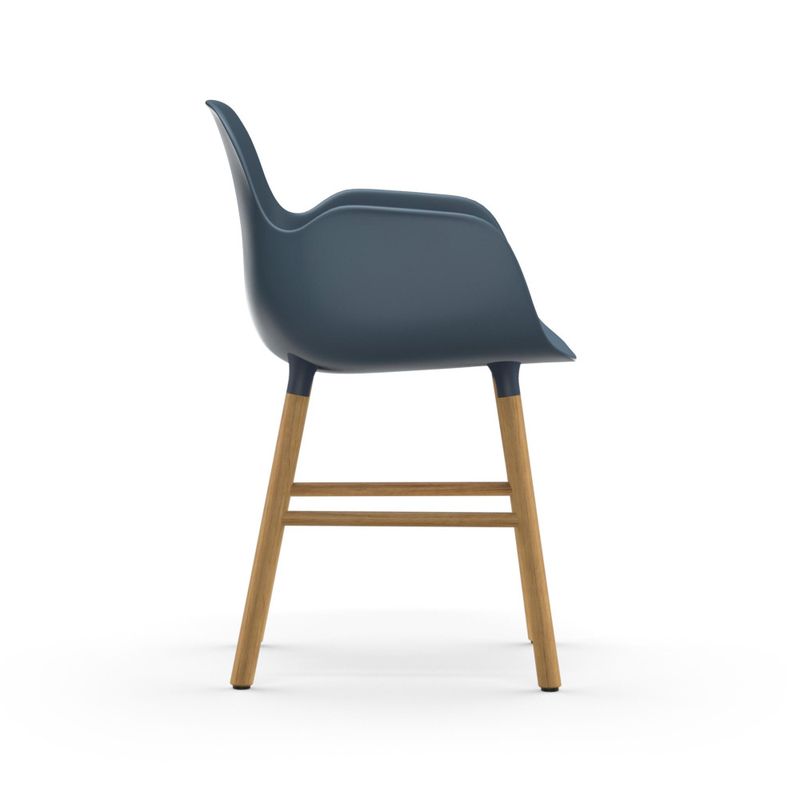 Normann Copenhagen Form Armchair oak Blue, Blå Eik spisestol