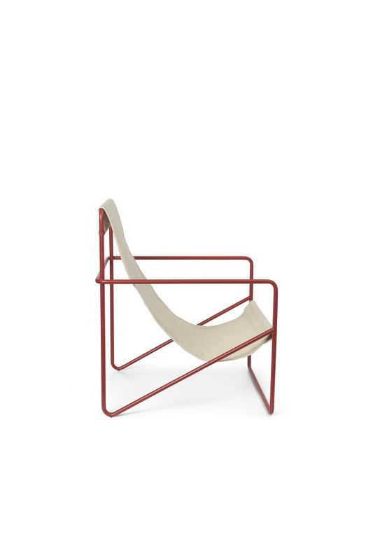 Ferm Living Desert Lounge Chair Poppy Red Cloud, Loungestol