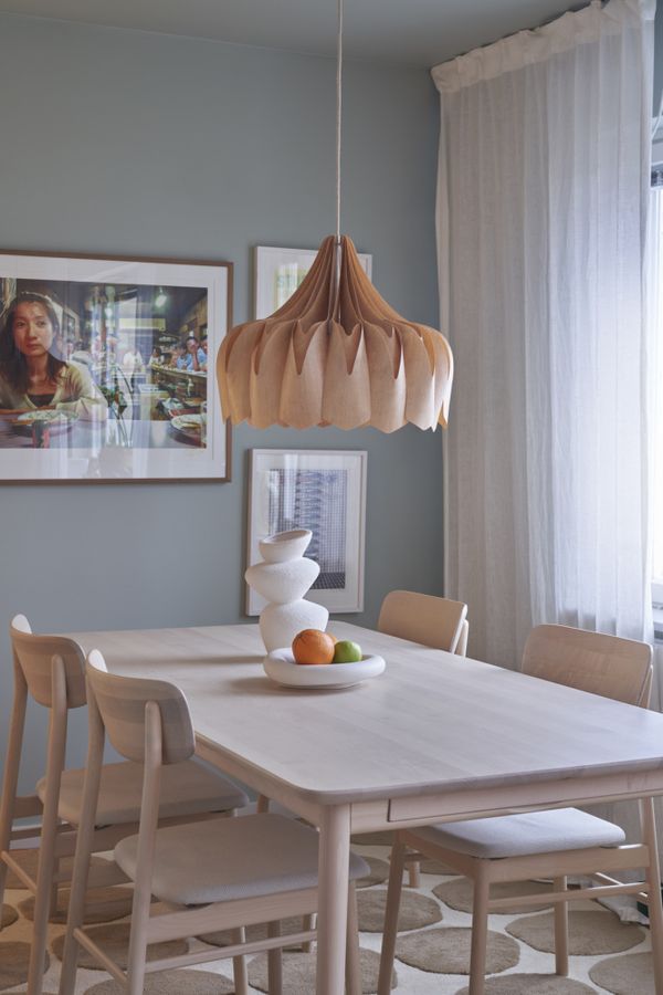 Pilke Pioni Large Ø 50 cm pendant Lamp Birch, Bjørk Taklampe