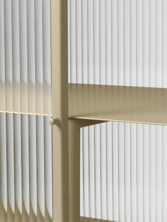 ferm Living Haze Sideboard - Reeded Glass Cashmere, Skjenk