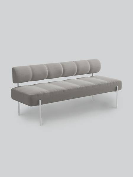 Northern Daybe Dining Sofa Grey Steelcut trio 124, White legs