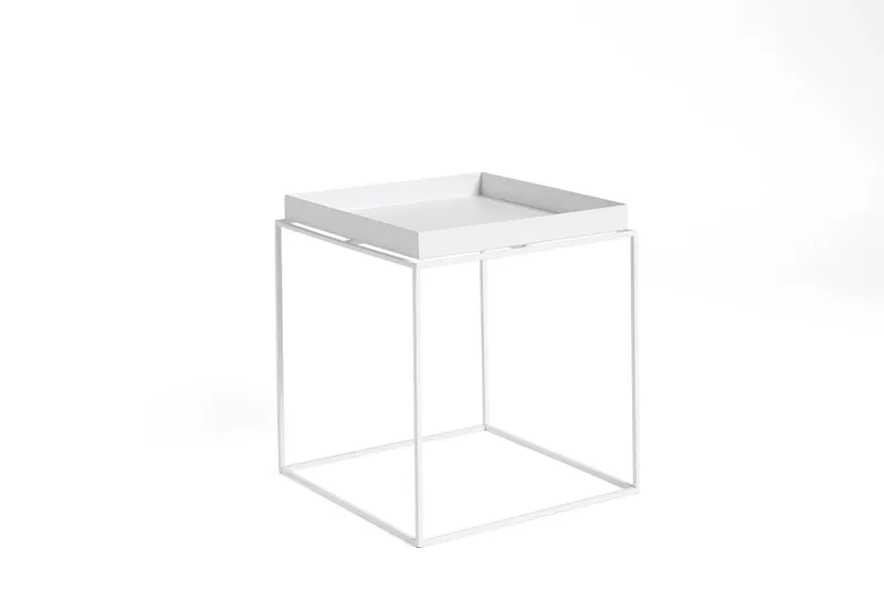 HAY TRAY Table 40 x 40 Medium White, Hvit Stuebord