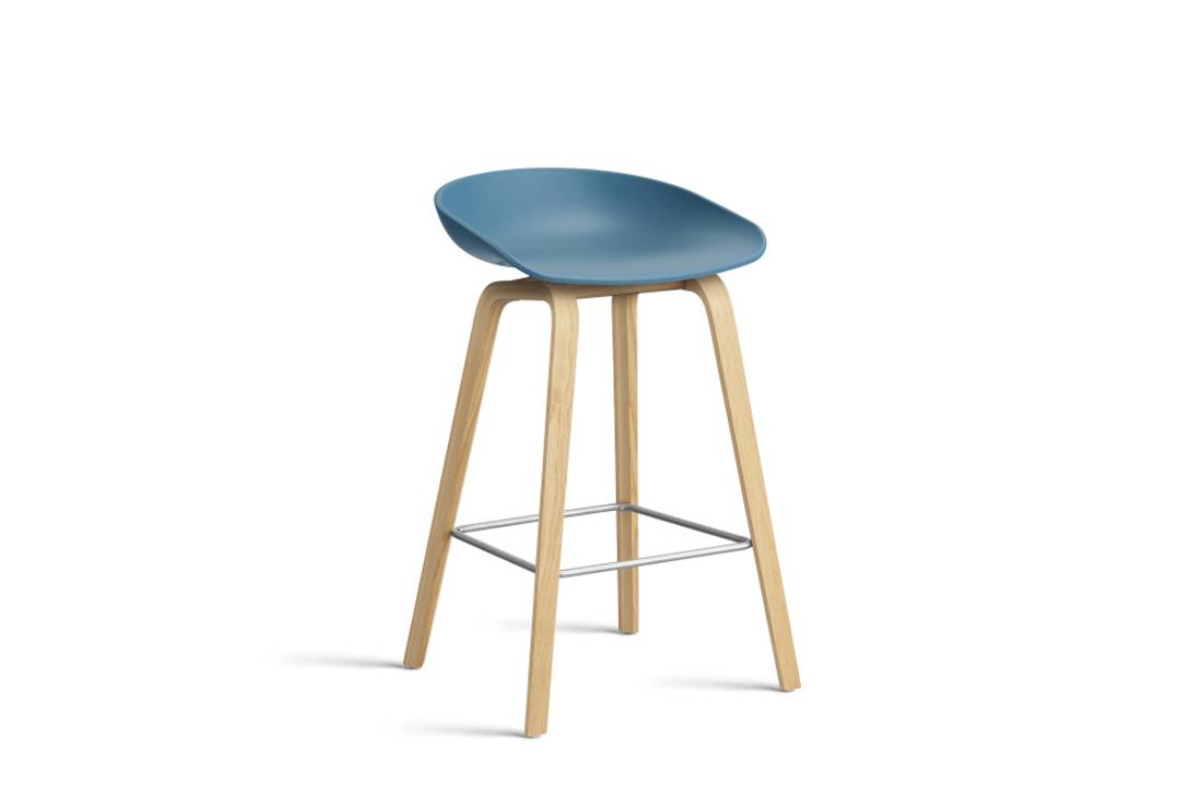 HAY AAS32 64 cm Azure Blue 2.0 WB lakkert Oak, About a Stool