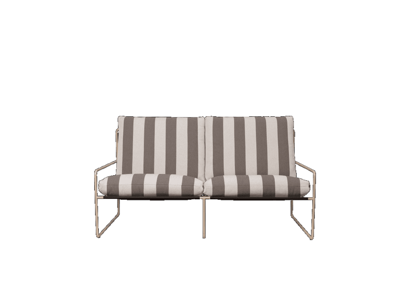 Ferm Living Desert Sofa 3 + 2 + 1 sittegruppe Stripe Cashmere Chocolate Utesofa