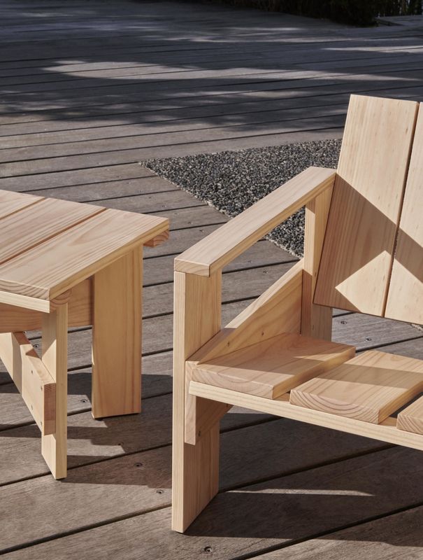 HAY Crate Lounge Chair WB lacquered Pinewood, Furu Loungestol