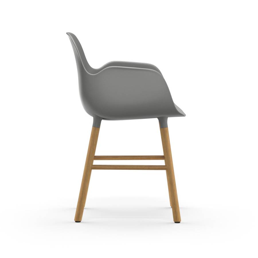 Normann Copenhagen Form Armchair oak Grey, Gr Eik spisestol