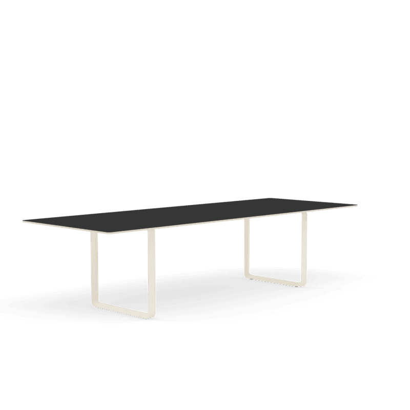 Muuto 70/70 Table 295 cm Sand Base spisebord Black Nanolaminate