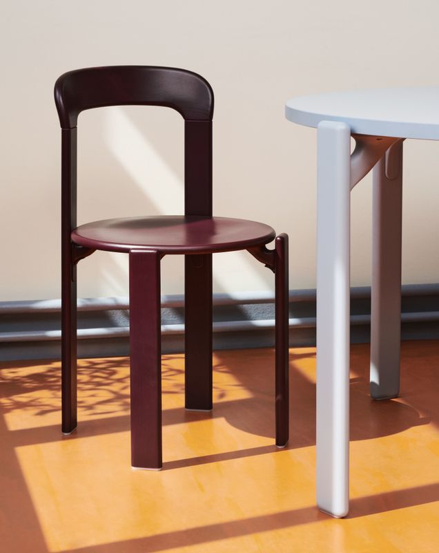 Hay  Rey Chair Grape Red water based lacquered beech Rød Bøk stol spisestol