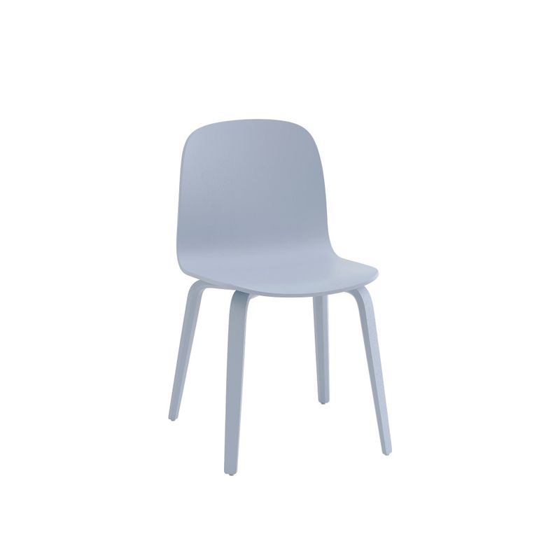 Muuto Visu Chair Wood Base Light Blue Blå Spisestol stol