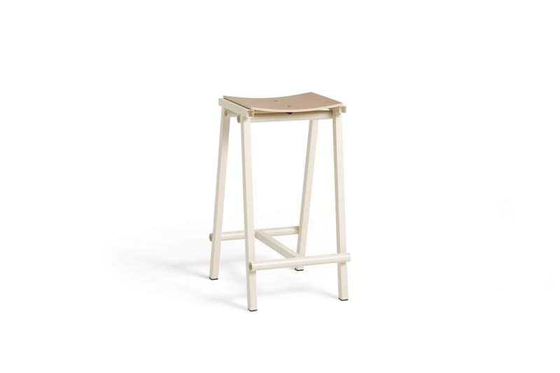 HAY Taburete 8 Bar Stool low Egg Shell Oak Seat Barstol Barkrakk